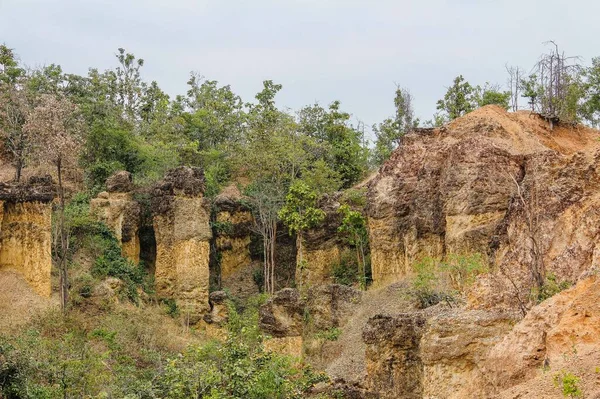 Pierre Falaise Pha Chor Dans District Doi Chiang Mai Thaïlande — Photo