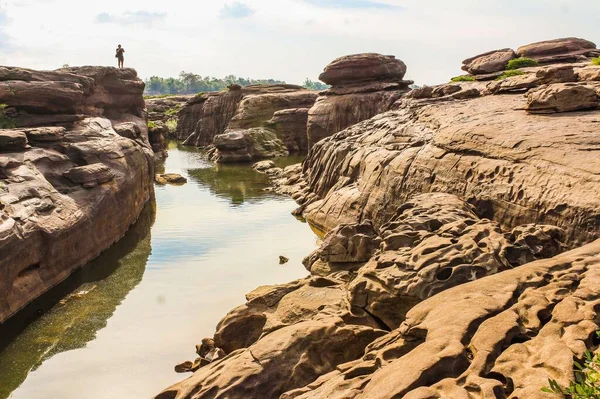 Hat Chom Dao Büyük Kanyon Taş Sanatı UbonRatchathani, Tayland