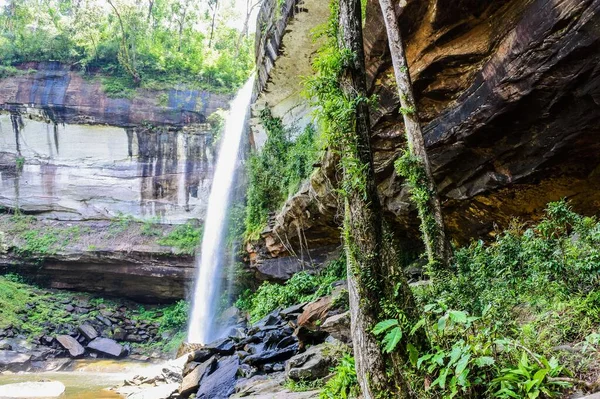 Cachoeira Huai Luang Cachoeira Bak Teo Parque Nacional Phu Chong — Fotografia de Stock