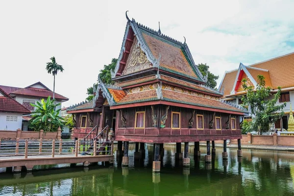 Thai Chedi Phra Anon Wat Mahathat Temple Yasothon Thailandia — Foto Stock