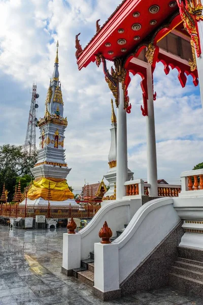 Thai Chedi Phra Anon Templo Wat Mahathat Yasothon Tailandia — Foto de Stock