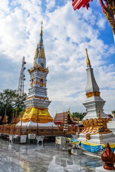 Thai Chedi Phra Anon Bij Wat Mahathat Temple Yasothon Thailand — Stockfoto