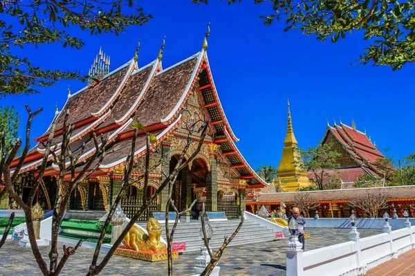 位于卡拉辛省霍旺的Wat Thai Wang Kham寺庙地标 — 图库照片