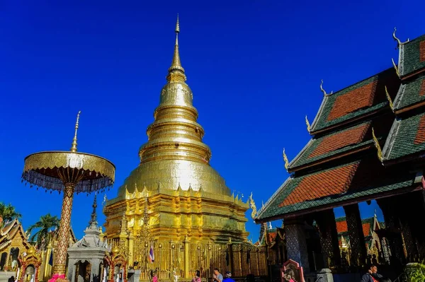 Pagode Wat Phra Haripunchai Woramahawihan Lamphun Thaïlande — Photo