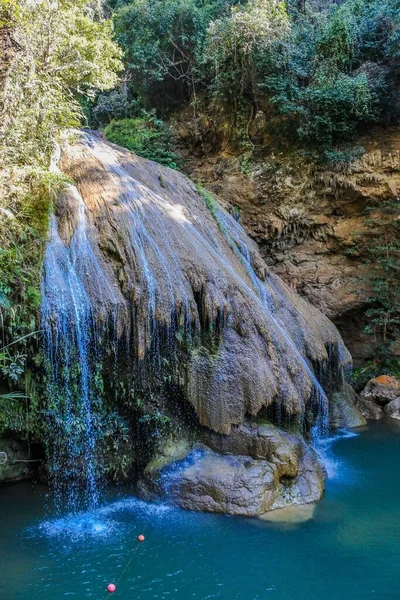 Krásný Vodopád Koh Luang Vodopád Národním Parku Mae Ping District — Stock fotografie