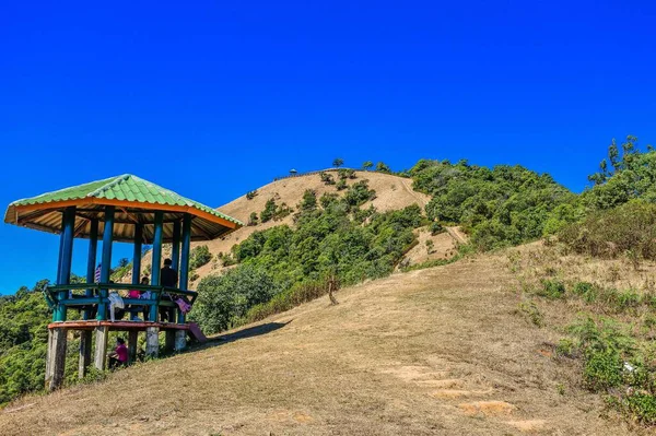 Doi Pui Bergrug Uitkijkpunt Bij Mae Hong Son Thailand — Stockfoto