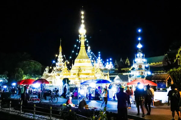 Wat Chong Klang Wat Chong Kham Burmese Architectural Style Mae — 스톡 사진