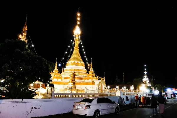 Wat Chong Klang Wat Chong Kham Barmský Architektonický Styl Mae — Stock fotografie