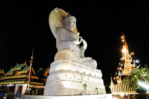 Wat Chong Klang Wat Chong Kham Estilo Arquitetônico Birmanês Mae — Fotografia de Stock