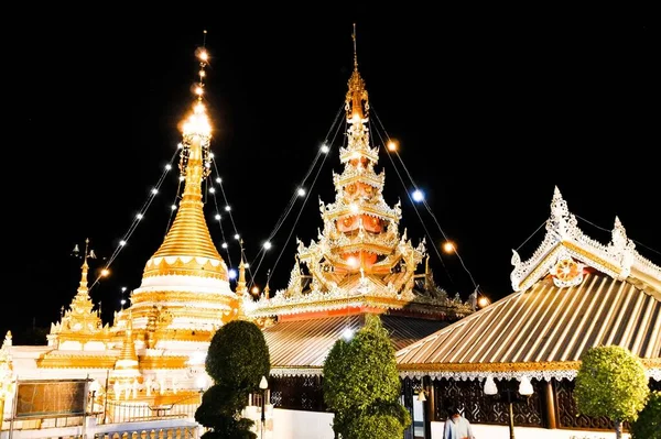 Wat Chong Klang Wat Chong Kham Burmese Architectural Style Mae — Stock Photo, Image