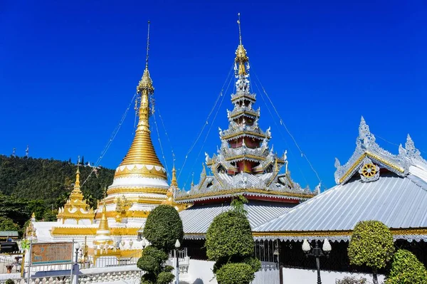 Wat Chong Klang Wat Chong Kham Estilo Arquitetônico Birmanês Mae — Fotografia de Stock