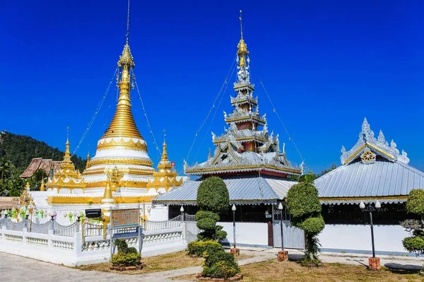 Wat Chong Klang Wat Chong Kham Estilo Arquitetônico Birmanês Mae — Fotografia de Stock