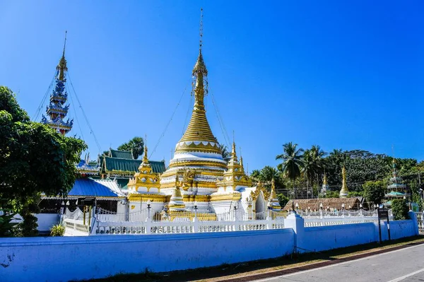 Wat Chong Klang Wat Chong Kham Birmaanse Architectonische Stijl Mae — Stockfoto