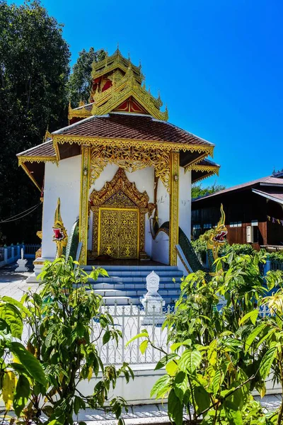 Wat Pang Birmanês Arquitetura Estilo Mae Hong Son Norte Tailândia — Fotografia de Stock