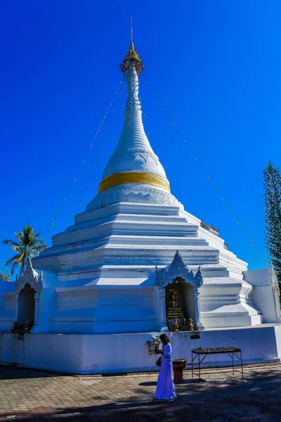 Wat Phra Doi Kong Temple Mae Hong Son Thailand — стоковое фото
