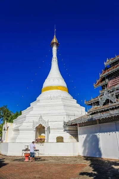 Wat Phra Doi Kong Temple Mae Hong Son Thailand — Stock Photo, Image