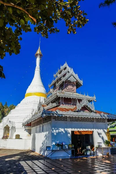 Wat Phra Doi Kong Templo Mae Hong Son Tailândia — Fotografia de Stock
