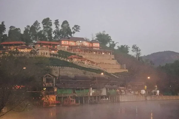 Ban Rak Thai Kínai Otthon Teaföldön Mae Hong Son Thaiföld — Stock Fotó