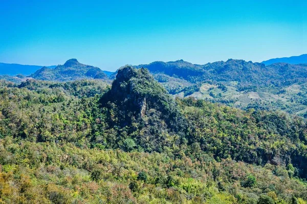 Aussichtspunkt Dorf Baan Jabo Pang Mapha Mae Hong Son Thailand — Stockfoto