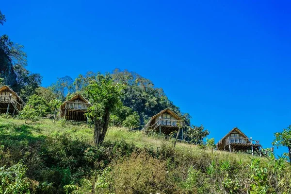 Baan Jabo Village Viewpoint Pang Mapha Mae Hong Son Thailand — стоковое фото