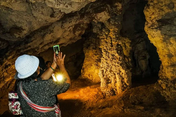 Nejúžasnější Jeskyně Tham Lod Jeskyně Maehongson Thajsku — Stock fotografie