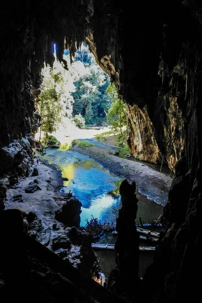 Caverna Mais Incrível Tham Lod Caverna Maehongson Tailândia — Fotografia de Stock