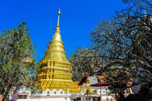 Wat Phra Chom Thong Worawihan Golden Pagoda Pyao Thailand — 스톡 사진