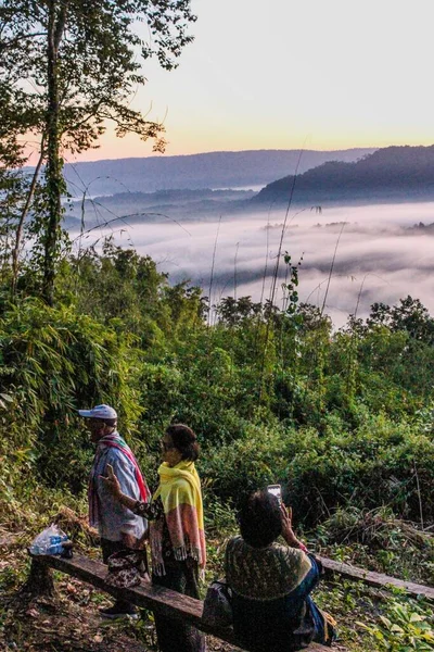 朝の日差し メコン川 Phu Huay Isan Sangkhom Diストリクト Nong Khai省 Thailand — ストック写真