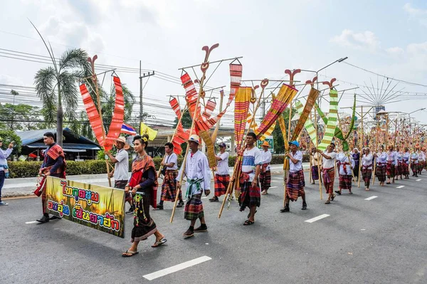Bun Bang Fai或Rocket Festival Thai Northeast Local Culture Yasoton Thailand — 图库照片