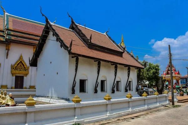 Wat Templo Suwannawat Templo Distrito Kantharawichai Província Maha Sarakham Tailândia — Fotografia de Stock
