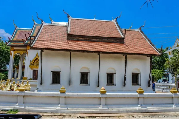 Wat Templo Suwannawat Templo Distrito Kantharawichai Província Maha Sarakham Tailândia — Fotografia de Stock