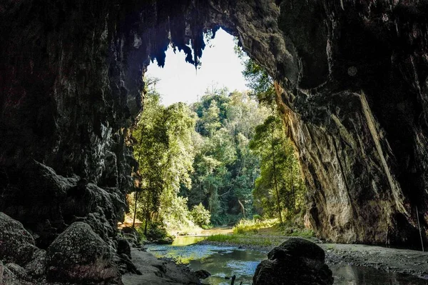 Grotta Più Incredibile Tham Lod Grotta Maehongson Thailandia — Foto Stock