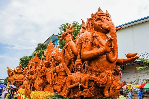 Ubon Ratchathani Candle Festival 2019 Thailand — Stockfoto