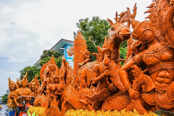 Ubon Ratchathani Candle Festival 2019 Thajsko — Stock fotografie