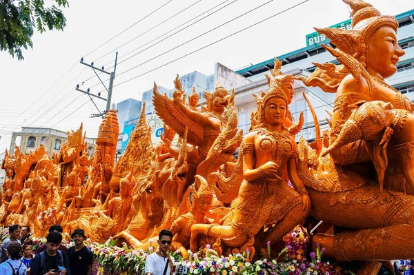 Ubon Ratchathani Candle Festival 2019 Thailand — Stock Photo, Image