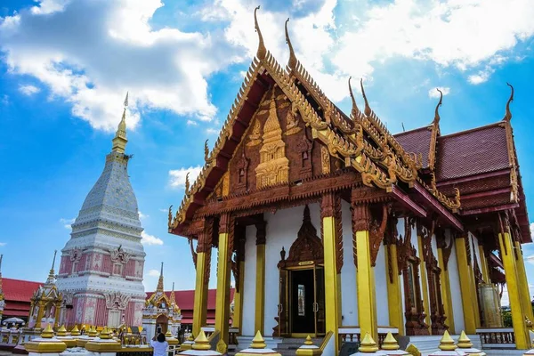 Templo Wat Phra Que Renu Nakhon Nakhonphanom Tailandés — Foto de Stock