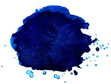 Beyaz arka plan üzerinde izole mürekkep damlacık yakın çekim