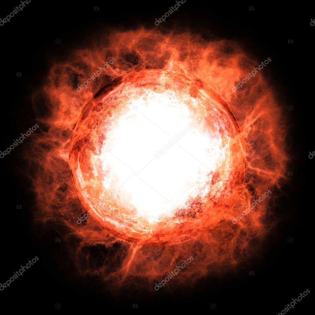 Sun Explosion 3D Illustration
