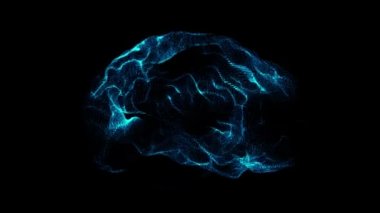 Beyin Şekilli Soyut Sallanan Nokta Animasyon