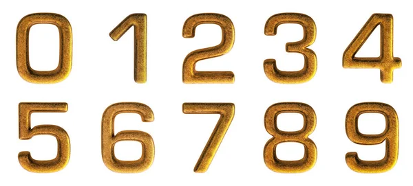 Zlaté abeceda 3d vykreslení Set — Stock fotografie