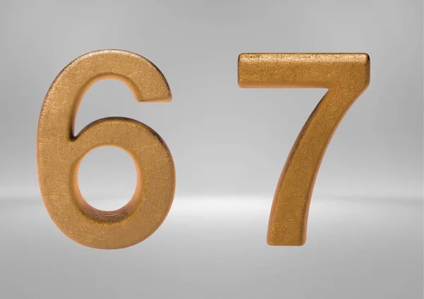 3D Rendering of Gold Alphabet (Letters and Numbers) — Stock Photo, Image