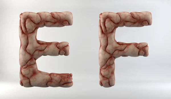 3D-Illustration des Gehirnalphabets — Stockfoto