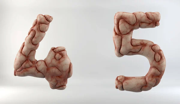 Illustration 3D de l'alphabet du cerveau — Photo