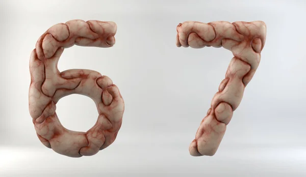 Beyin alfabe 3D çizimi — Stok fotoğraf