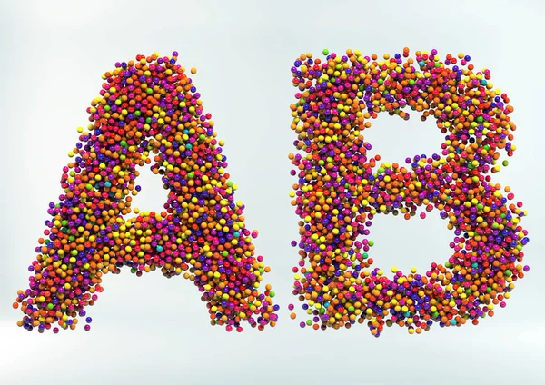 3D obrázek Candy Dot abecedy — Stock fotografie