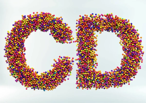 3D obrázek Candy Dot abecedy — Stock fotografie