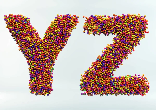 Şeker nokta alfabe 3D çizimi — Stok fotoğraf