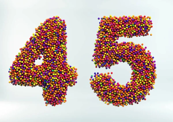 Illustration 3D de l'alphabet Candy Dot — Photo