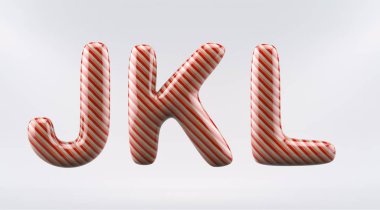 Şeker harf ve sayı - 3d resimde kümesi