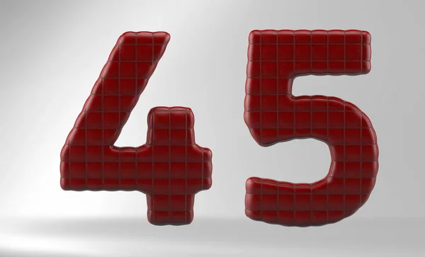 Illustration 3D de l'alphabet de canapé en cuir — Photo